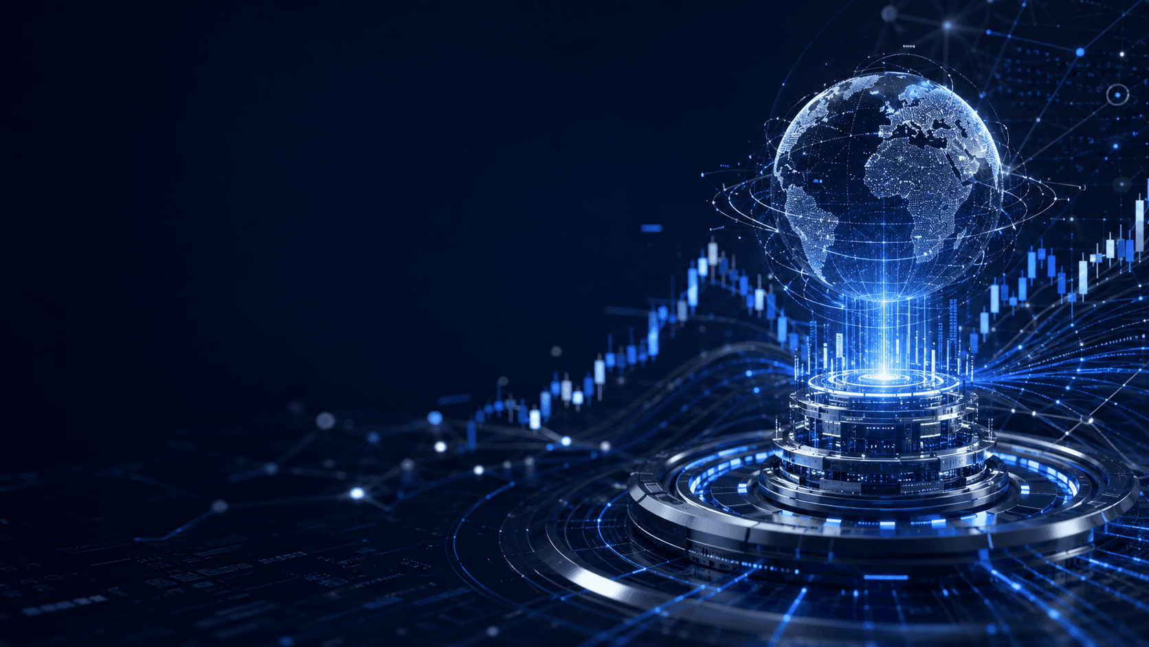 Rede global e dados de mercado em uma interface tecnológica